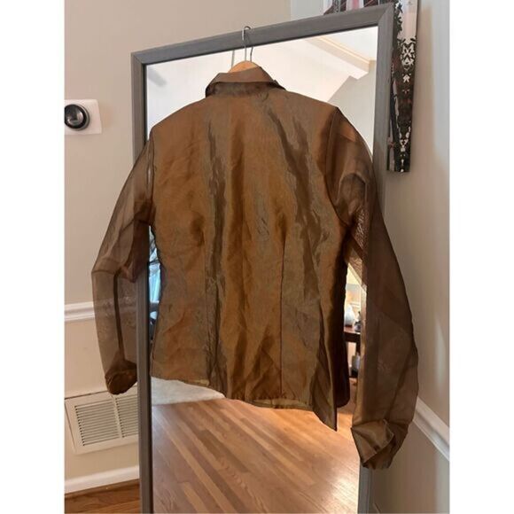 Helene Blake Bronze Shear Top Size Small‎ - Picture 4 of 4